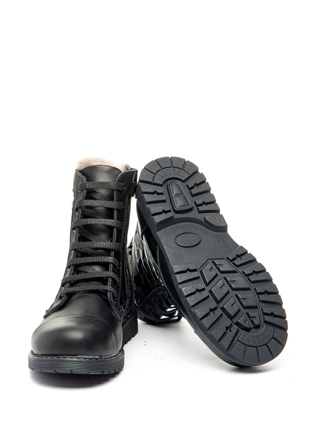 Черные кэжуал зимние зимние ботинки Theo Leo