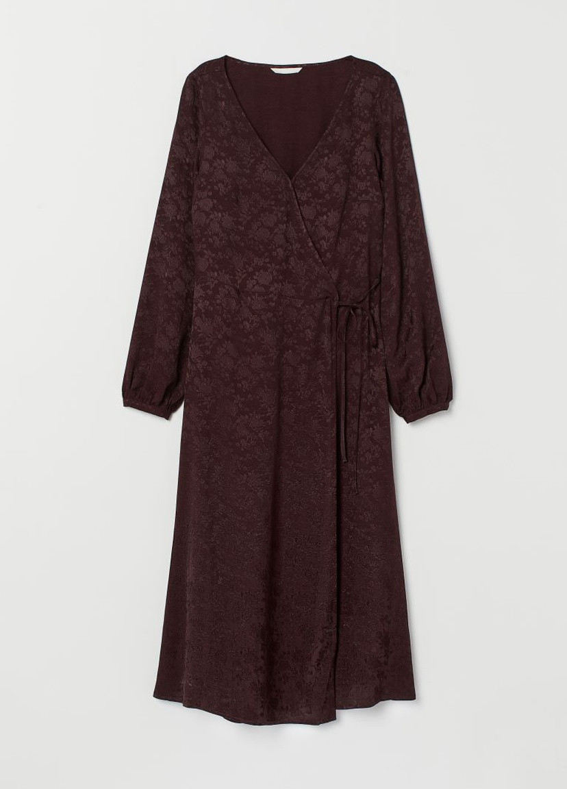 Темно-Фиолетовое кэжуал платье H&M однотонное