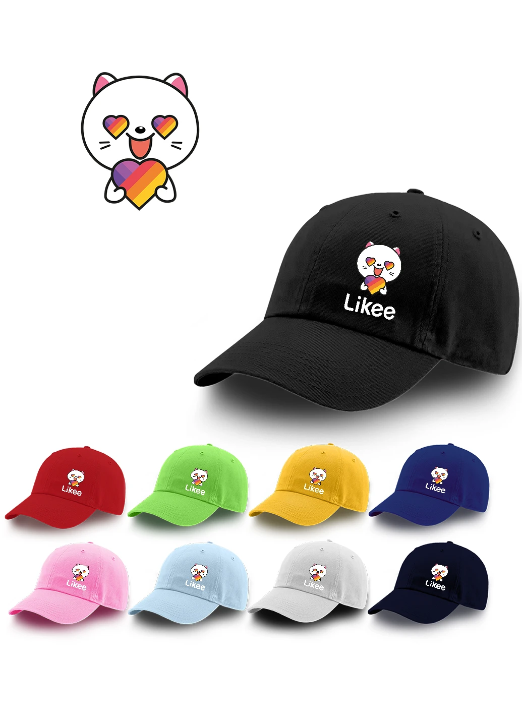 Кепка Лайк Котик (Likee Cat) (9273-1036) MobiPrint (216961291)