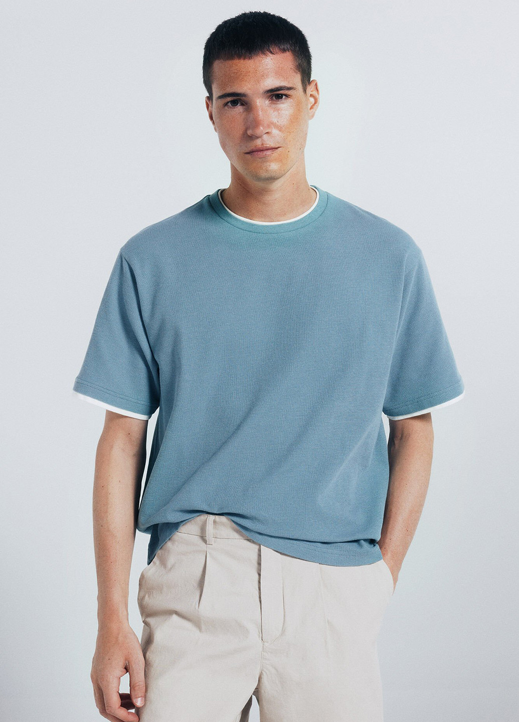 Голубая футболка Springfield