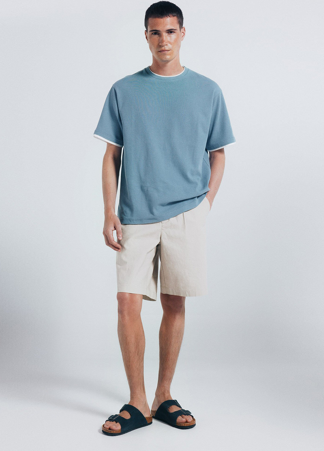 Голубая футболка Springfield