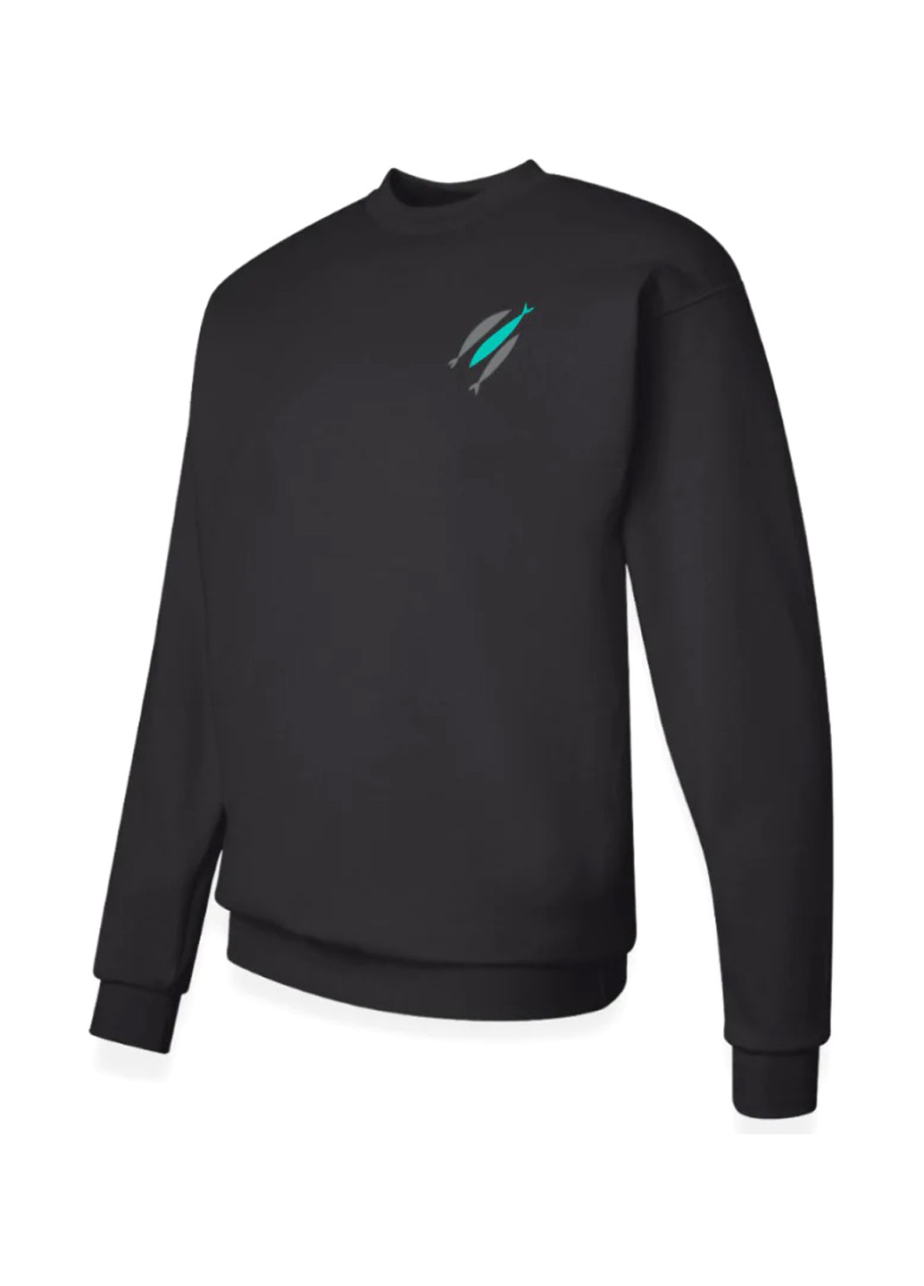 Чорний світшот Canvas однотонний вишивка (361422203)