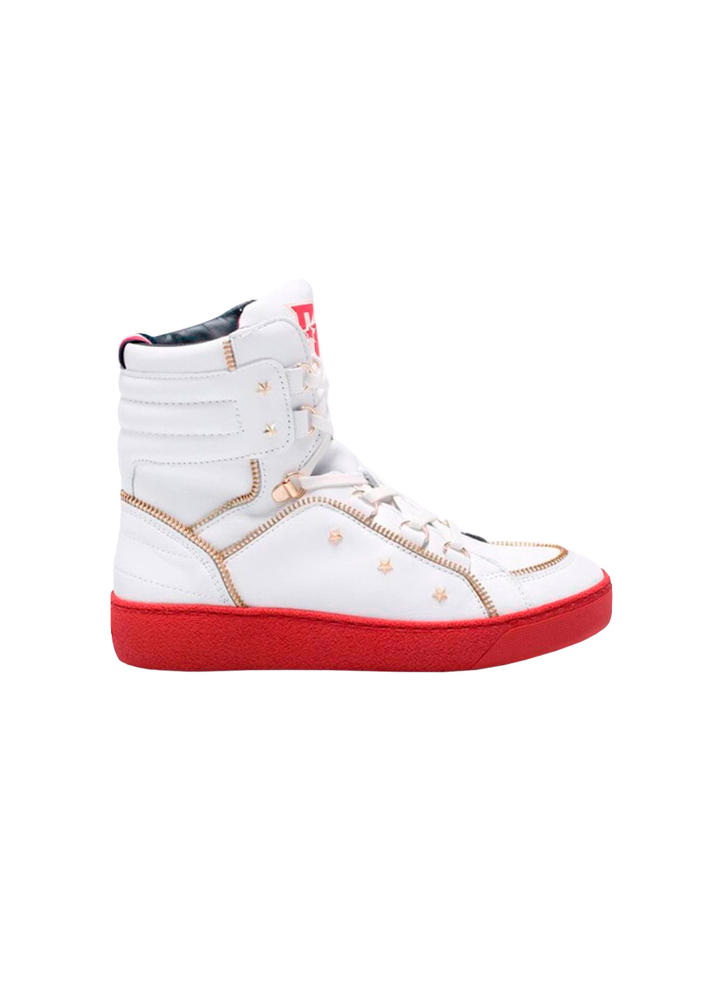 Кожанные кроссовки-хайтопы Tommy Hilfiger белые демисезоны (223340207)