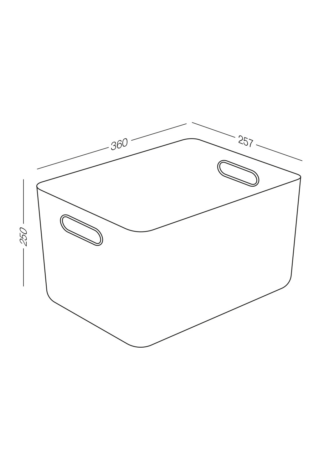 Ящик для хранения с крышкой, 36х25,7х25 см MVM (253090561)
