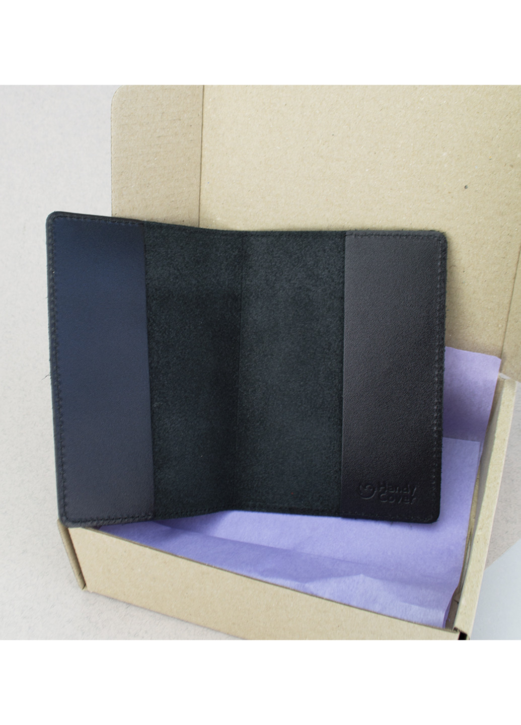 Подарочный мужской набор №60: обложка документы + обложка на паспорт (черный) HandyCover (253714651)