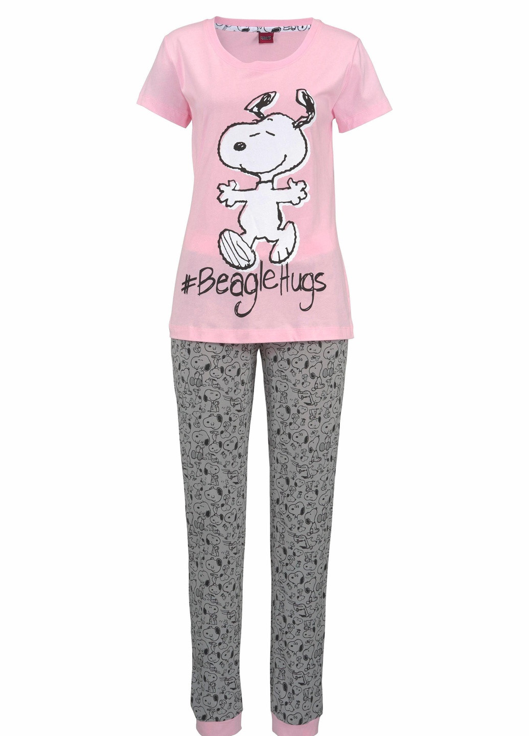 Розовая всесезон пижама Peanuts LM