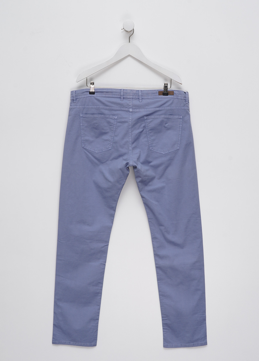 Голубые кэжуал демисезонные прямые брюки Massimo Dutti