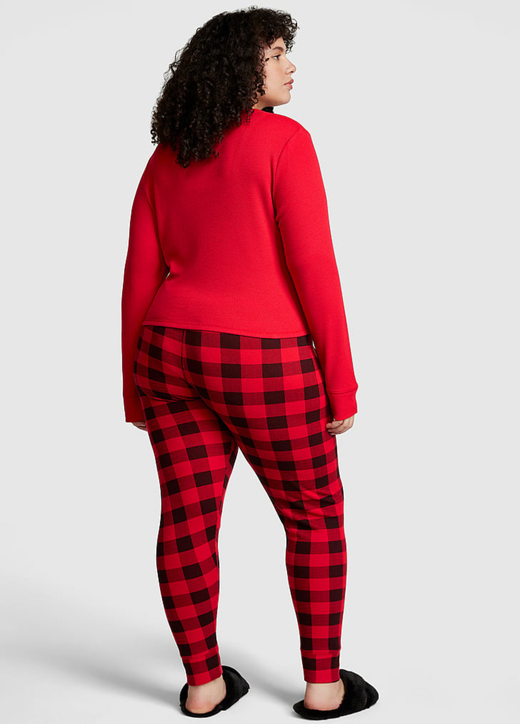 Красная всесезон пижама лонгслив + брюки Victoria's Secret