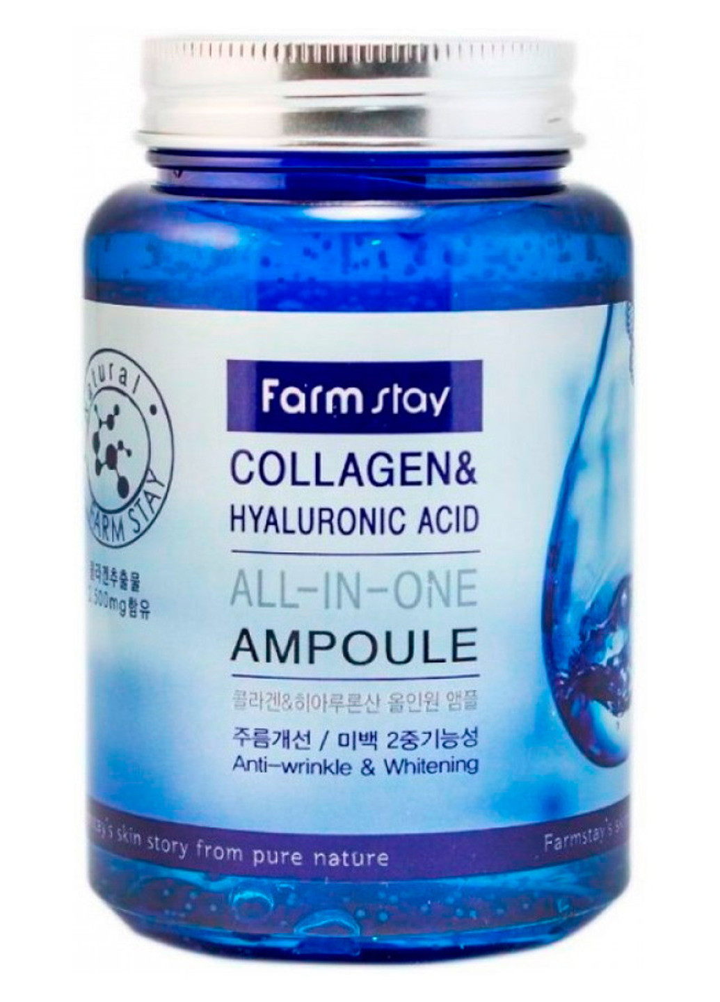 Ампульная сыворотка с коллагеном и гиалуроновой кислотой Collagen & Hyaluronic Acid All-In-One Ampoule, 250 мл FarmStay (202418386)