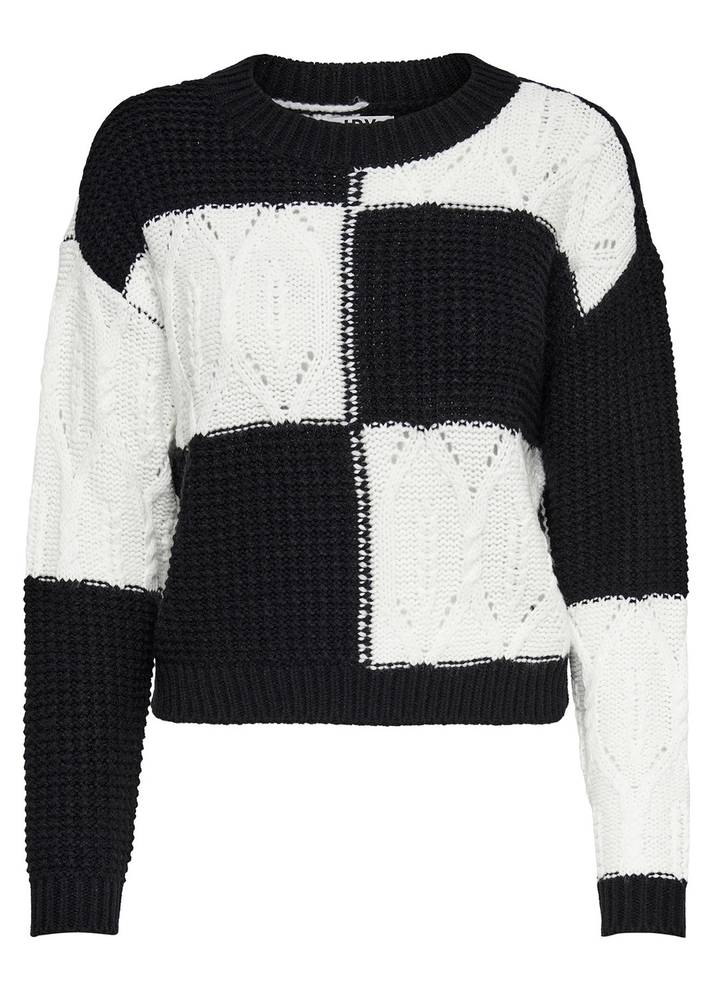 Черно-белый демисезонный свитер джемпер Only