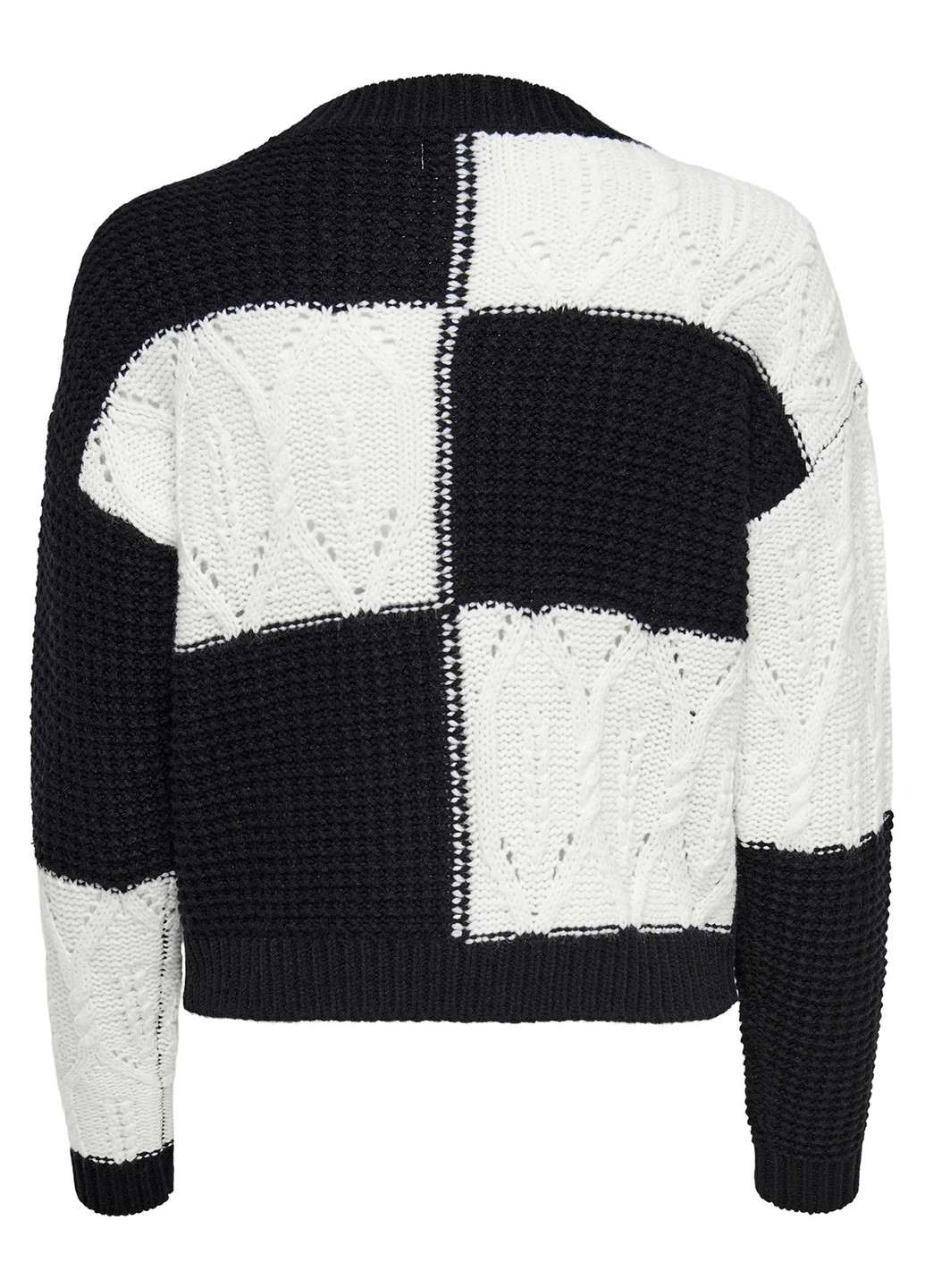 Черно-белый демисезонный свитер джемпер Only