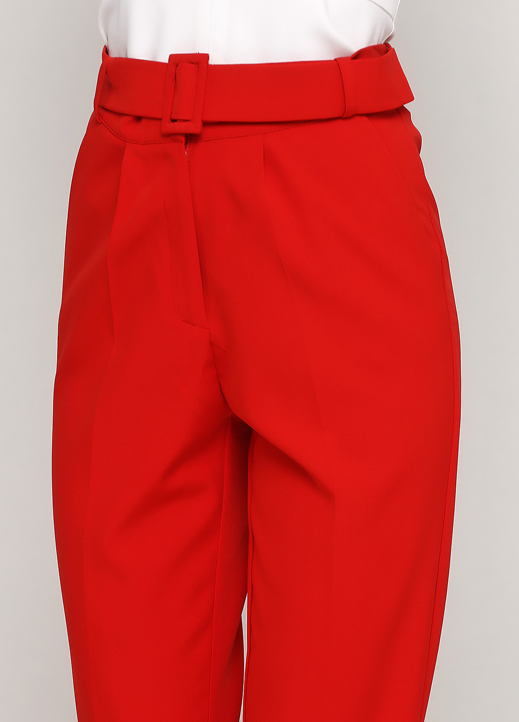 Красные кэжуал демисезонные зауженные брюки ZUBRYTSKAYA
