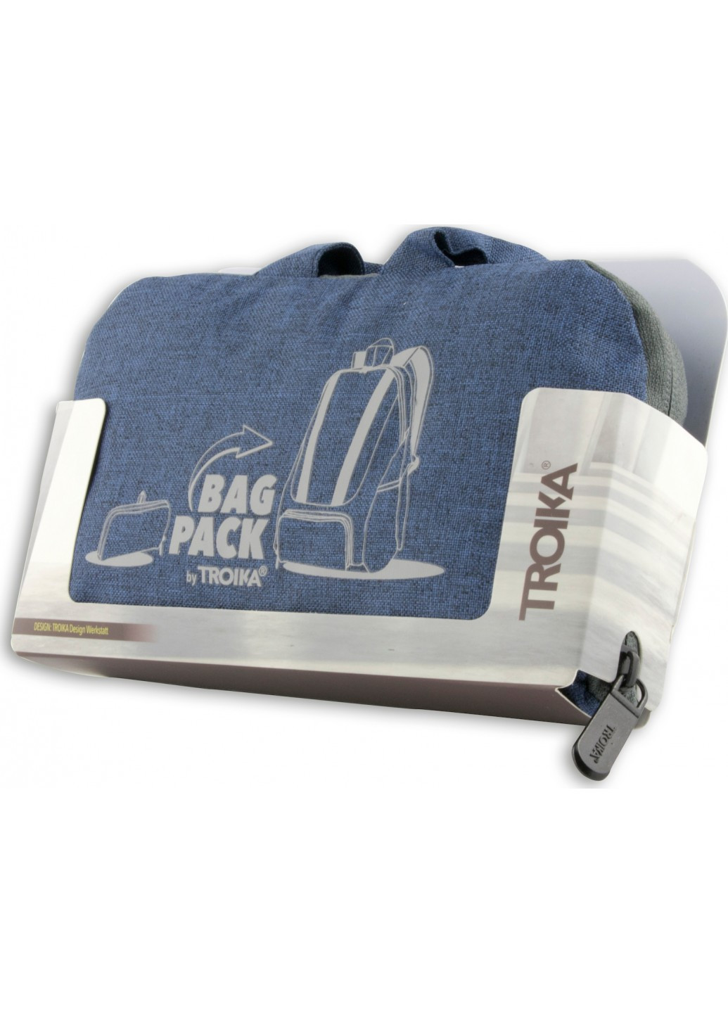 Рюкзак складной ""; синий Troika bagpack (225016473)
