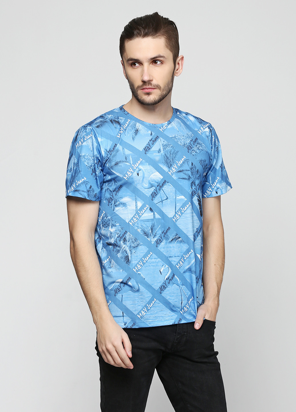 Голубая футболка MSY