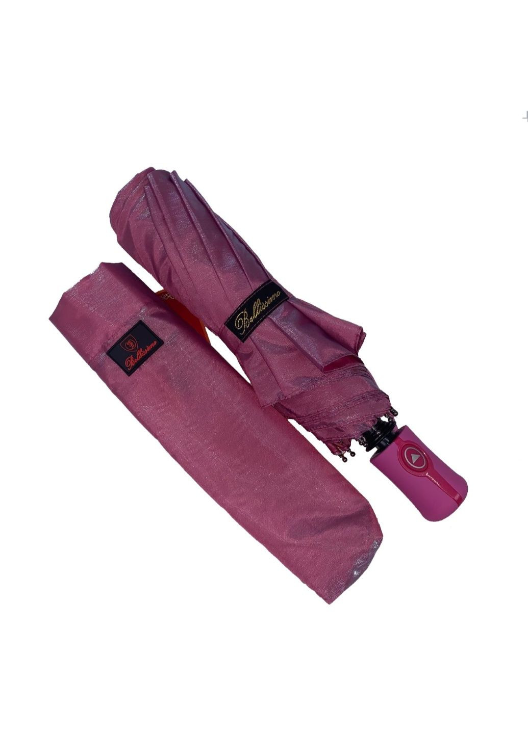 Рожева парасолька напівавтомат жіноча 97 см Bellissimo (195705621)