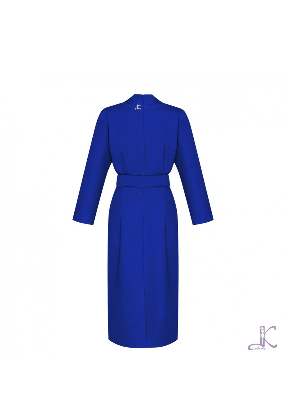 Синее деловое платье футляр LKcostume однотонное