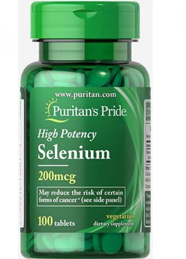 Селен для иммунитета Selenium 200mg 100tabs Puritans Pride (232599782)