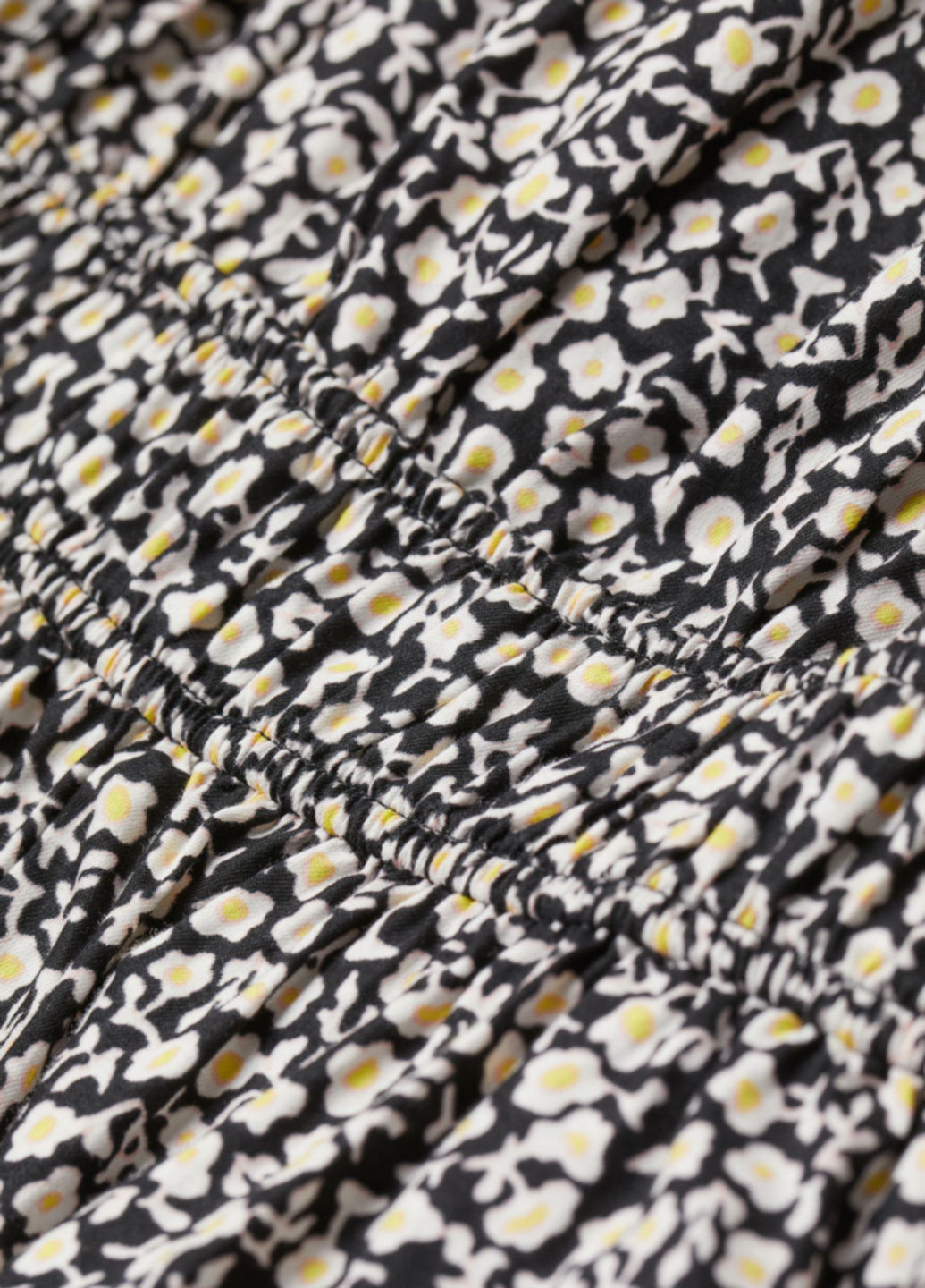 Комбинезон H&M комбинезон-шорты цветочный чёрный кэжуал хлопок