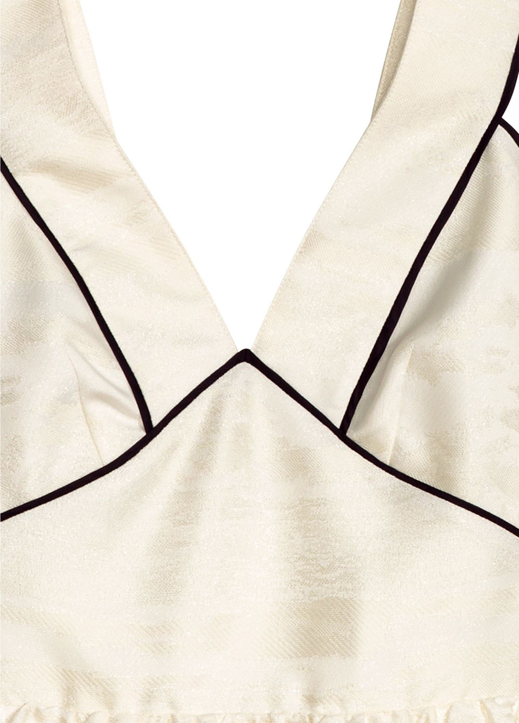 Молочное кэжуал платье колокол H&M однотонное