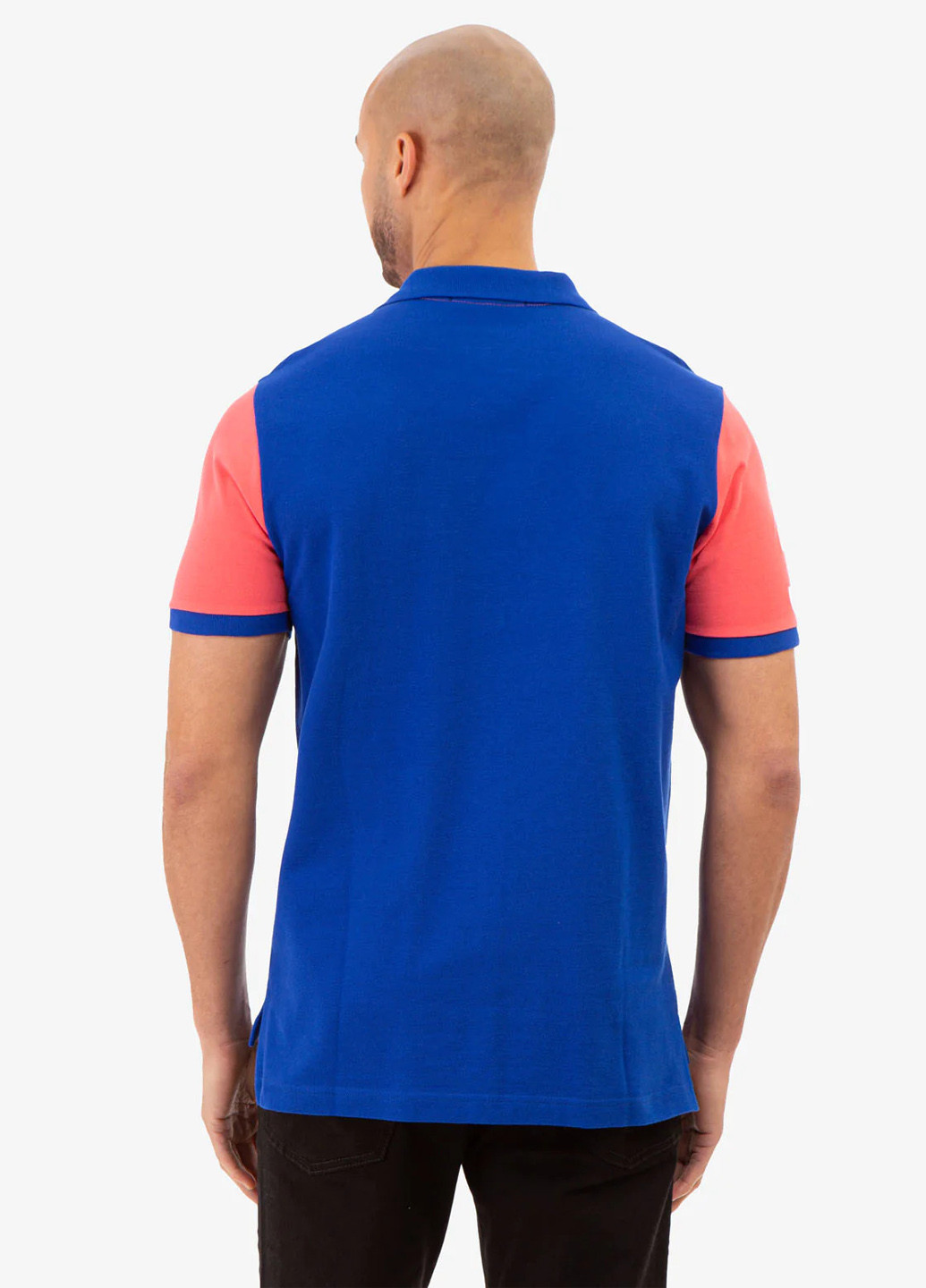 Синяя футболка-поло для мужчин U.S. Polo Assn. колор блок