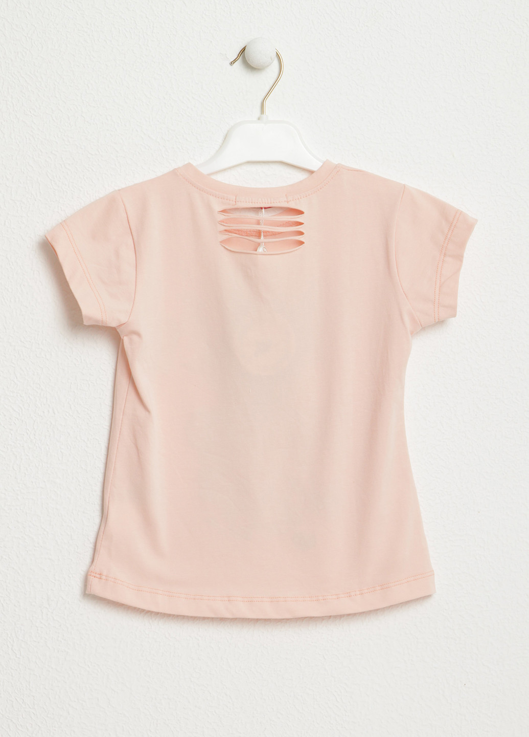 Розовая летняя футболка с коротким рукавом Peri Masali