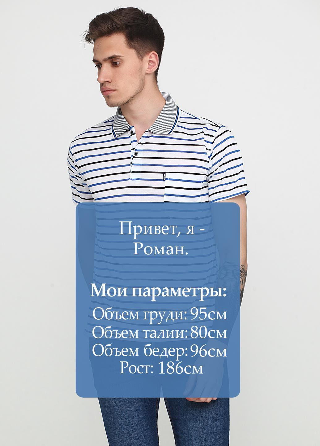 Цветная футболка-поло для мужчин Mtns Fashion в полоску