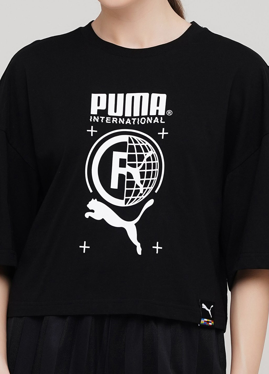 Чорна всесезон футболка Puma Pi Graphic Tee