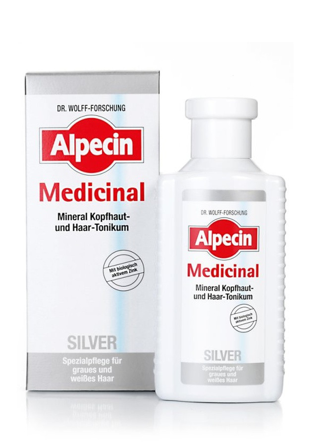 Тоник для кожи головы седых волос 200 мл SILVER Alpecin medicinal (256459044)