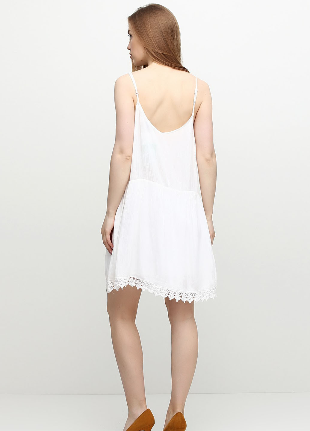 Белое кэжуал платье Francesca's однотонное