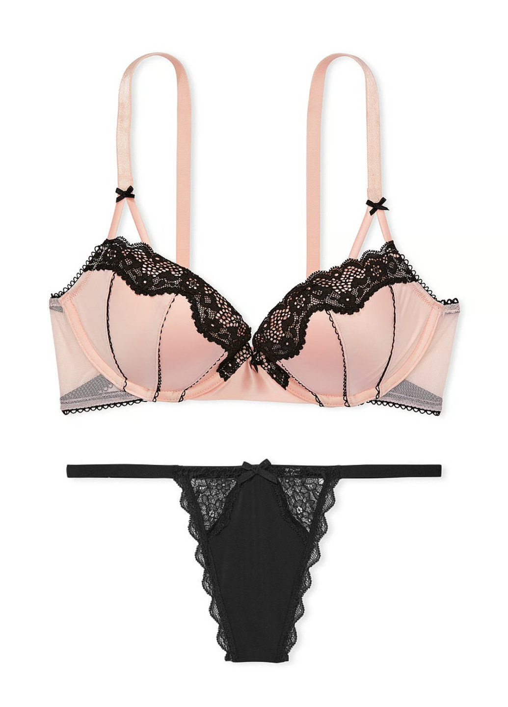 Рожевий демісезонний комплект (бюстгальтер, трусики) Victoria's Secret