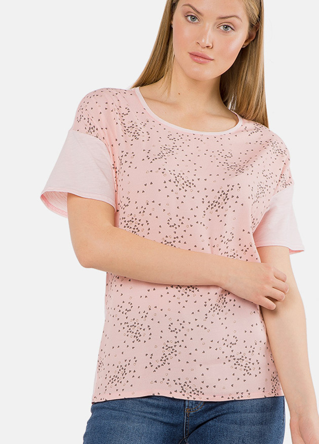 Светло-розовая летняя футболка MR 520
