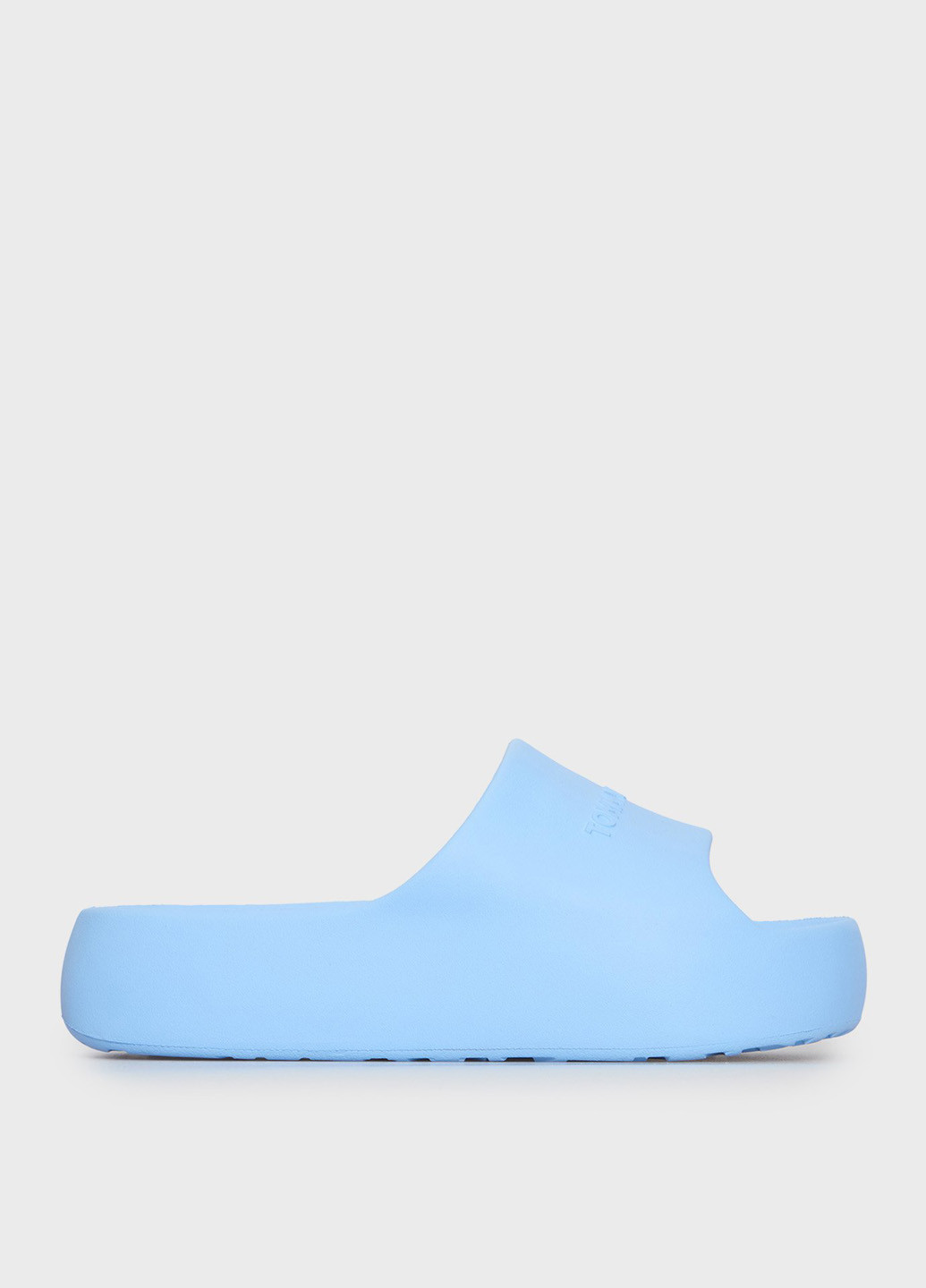 Голубые шлепанцы Tommy Jeans с тиснением, с логотипом