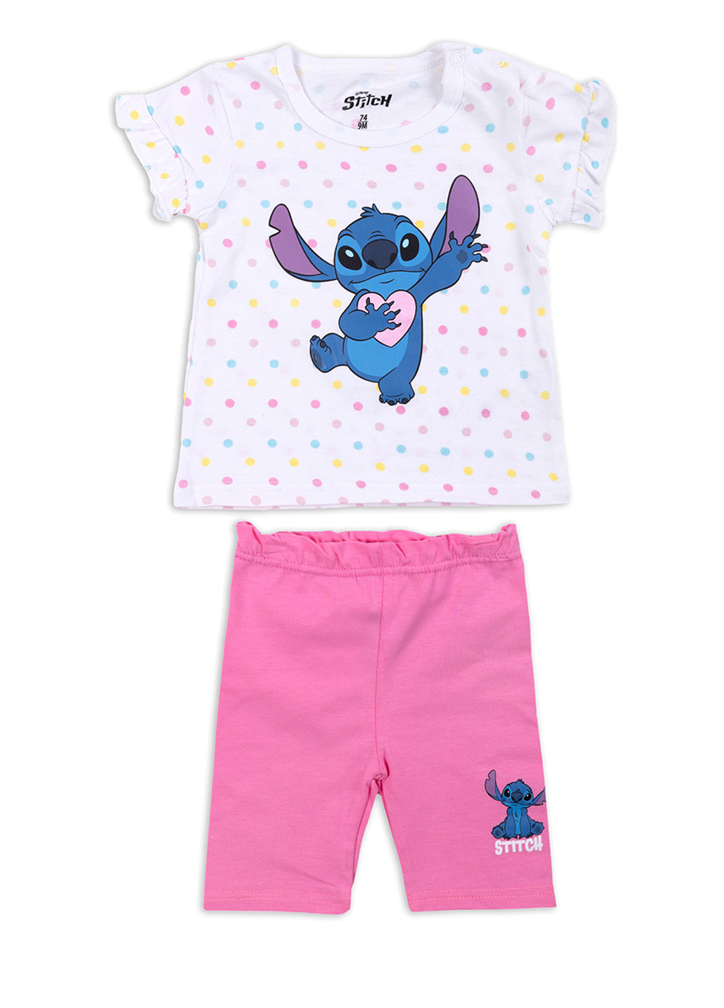 Розовый летний комплект (футболка, шорты) Disney