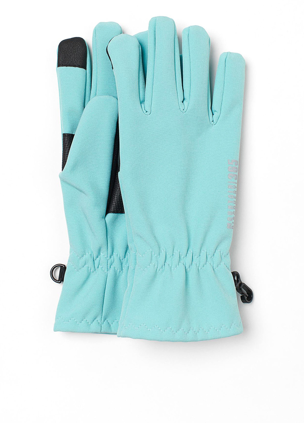 Перчатки H&M однотонные мятные спортивные полиэстер
