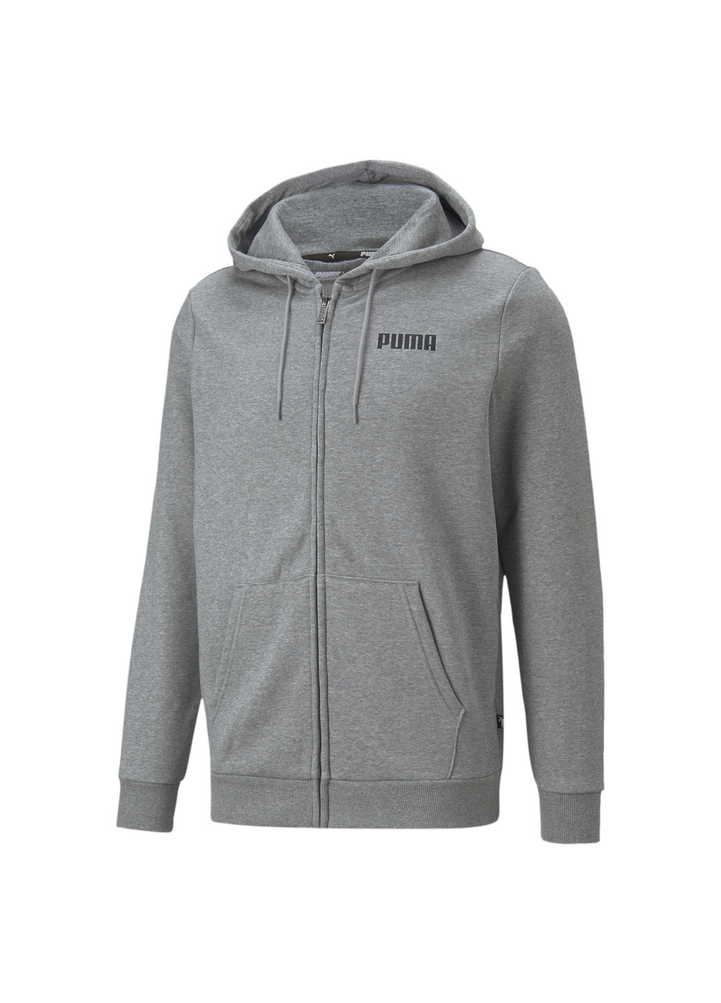 Серая демисезонная толстовка essentials full-zip full-length men’s hoodie Puma