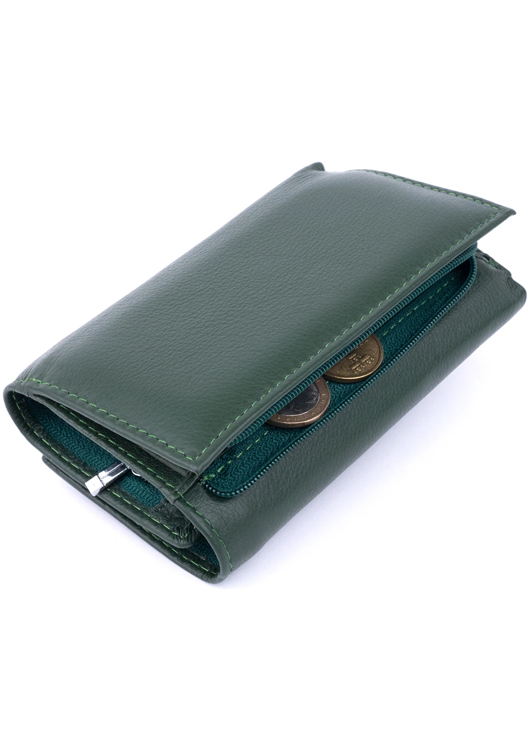 Жіночий шкіряний гаманець 14х8,5х2,5 см st leather (229460784)