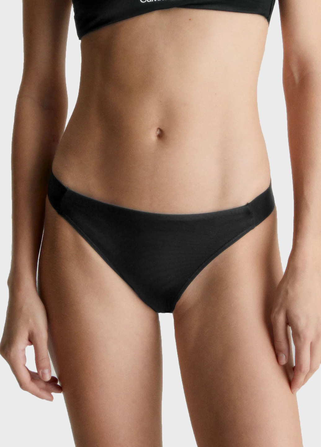 Черные купальные трусики-плавки с логотипом Calvin Klein