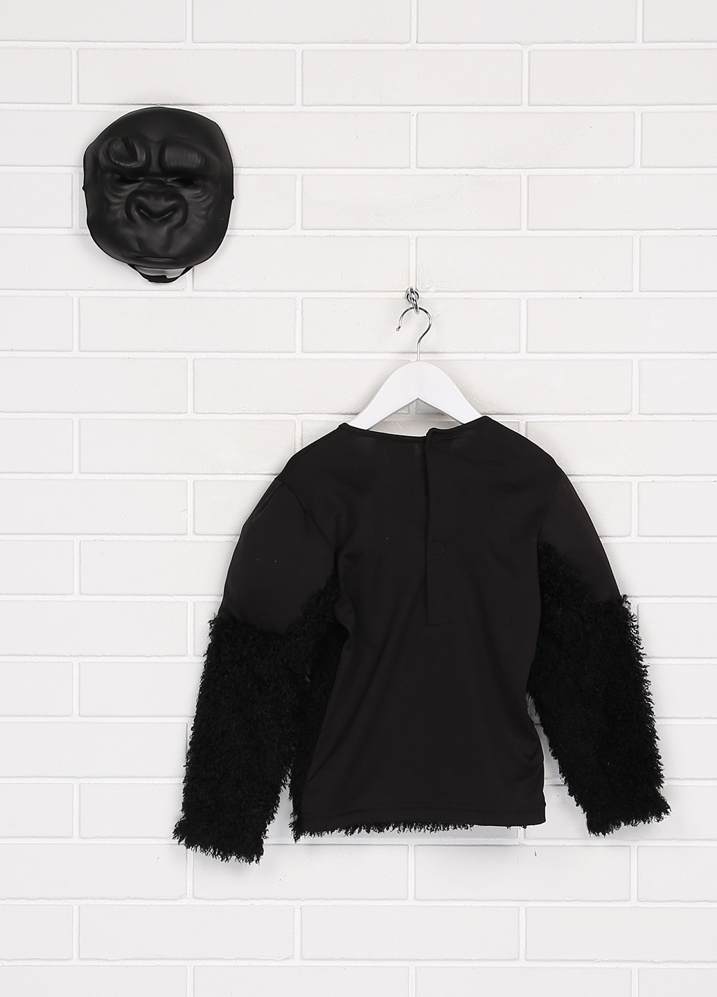 Маскарадний костюм (світшот, маска) H&M однотонний чорний домашній поліестер