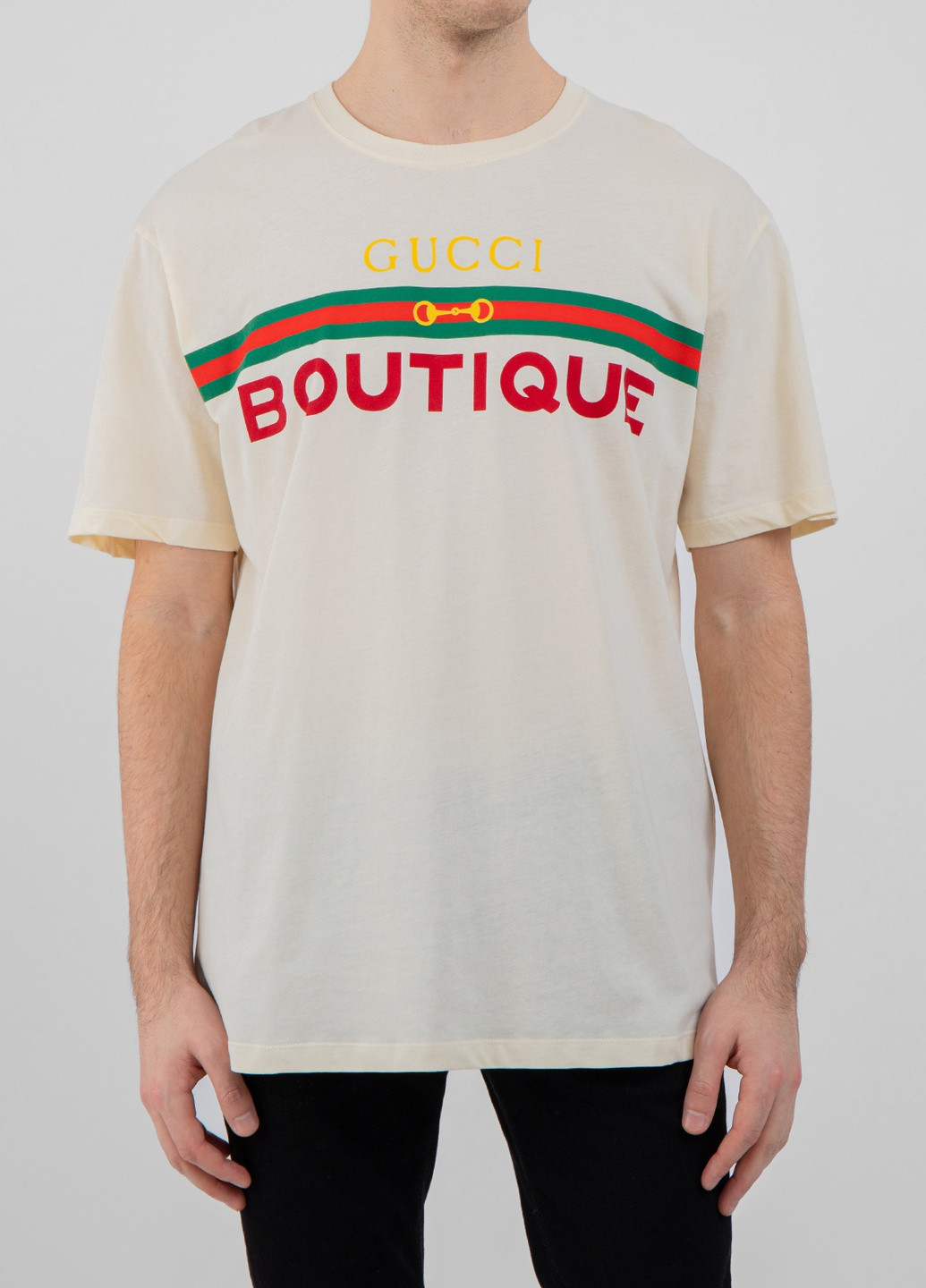 Біла літня футболка Gucci