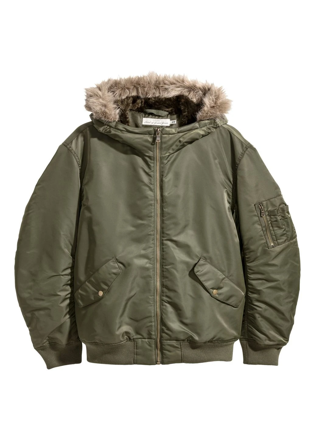 Оливкова (хакі) демісезонна куртка H&M