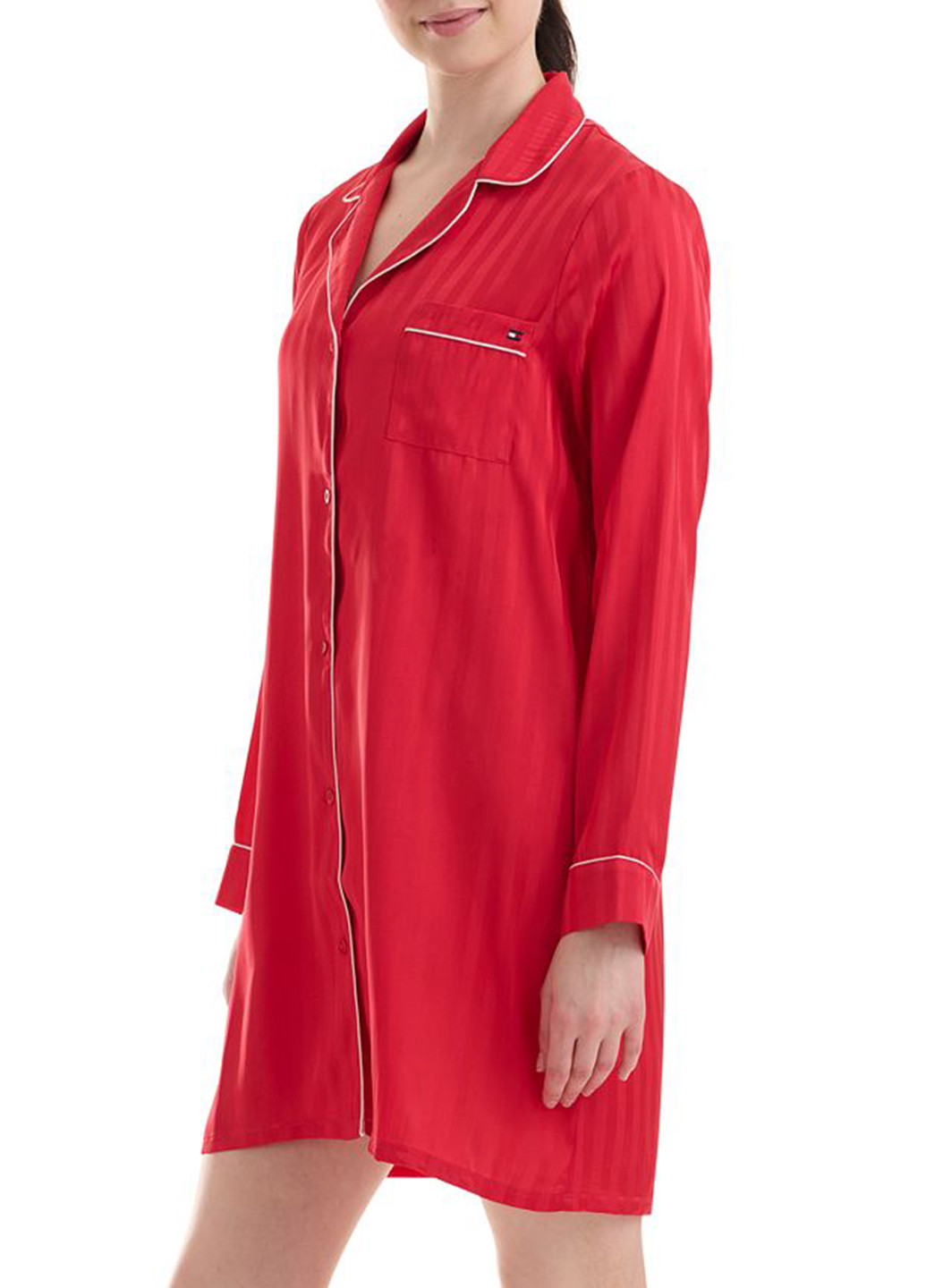 Червона домашній сукня сукня-сорочка Tommy Hilfiger в смужку