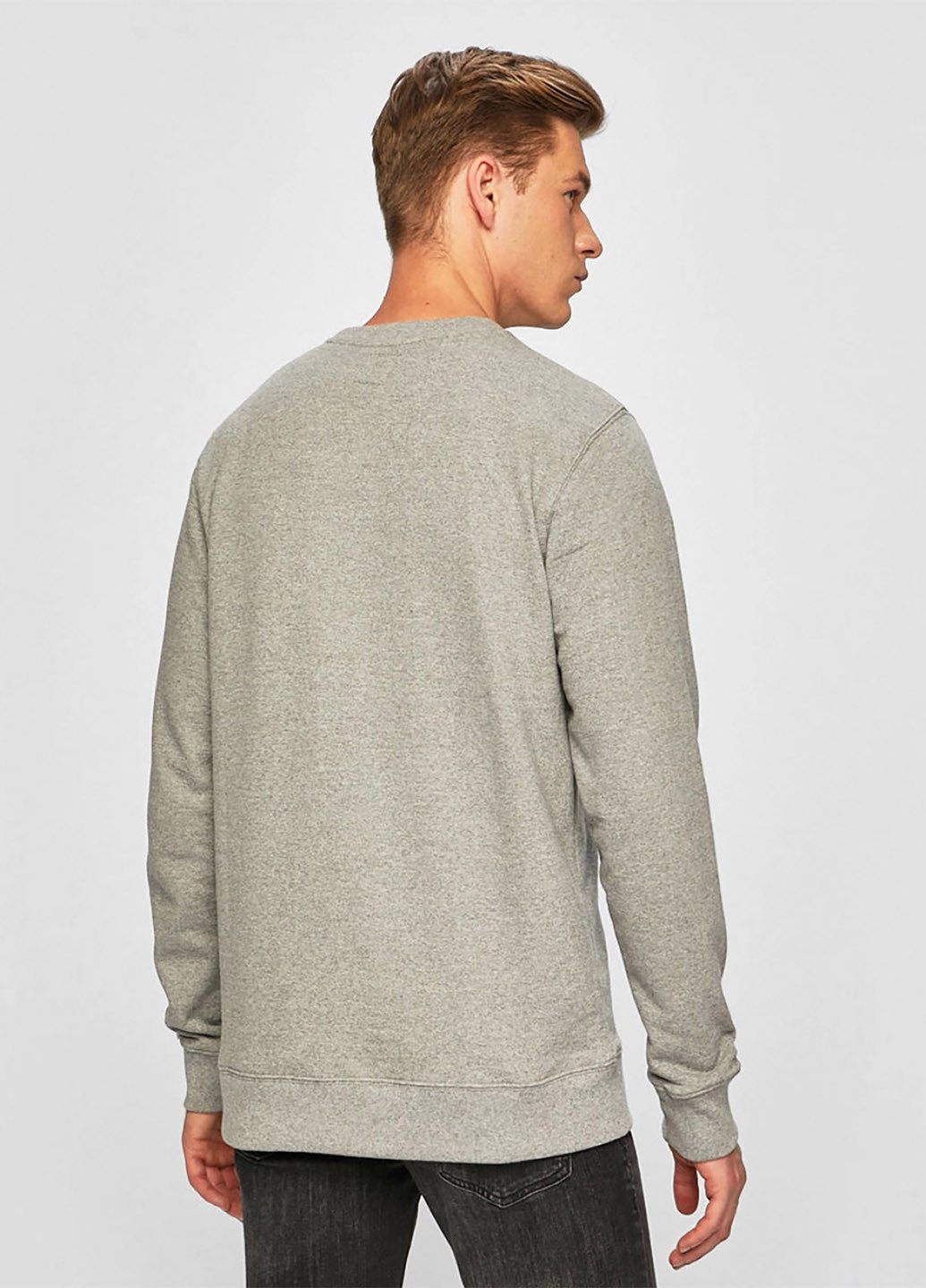 Сірий світшот Vans логотип без декору (327234755)