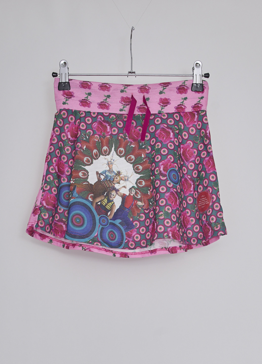 Розовая кэжуал с рисунком юбка Desigual мини