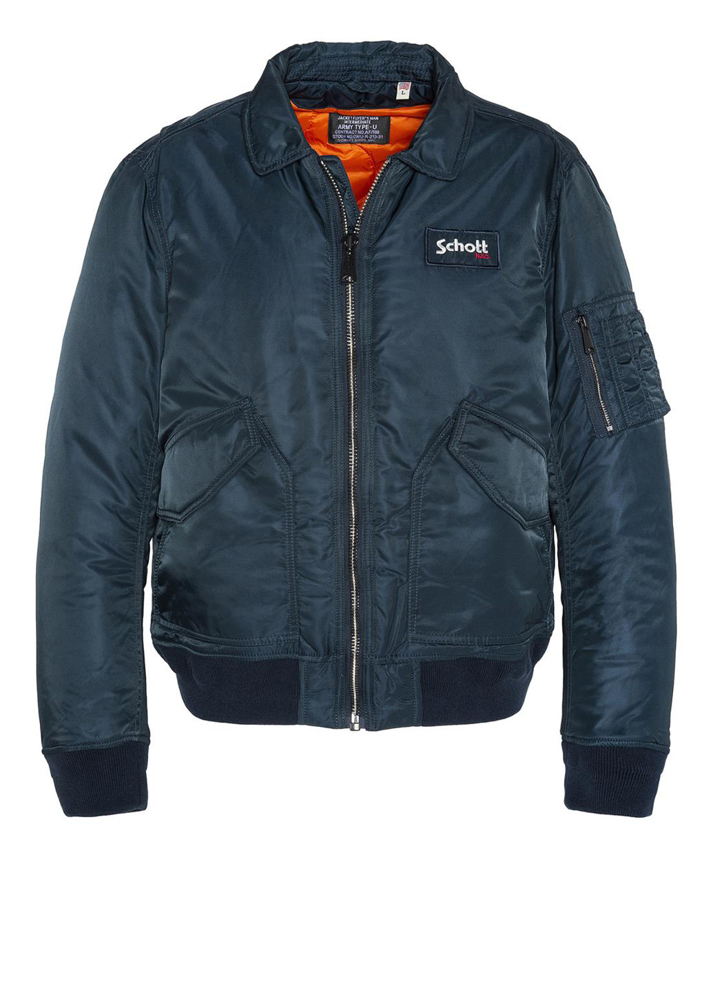 Темно-синя демісезонна куртка cwu-r-213-31 Schott NYC CWU Bomber Jacket