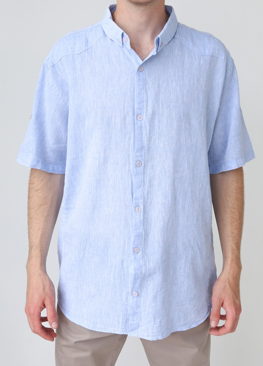 Голубой кэжуал рубашка Jean Piere