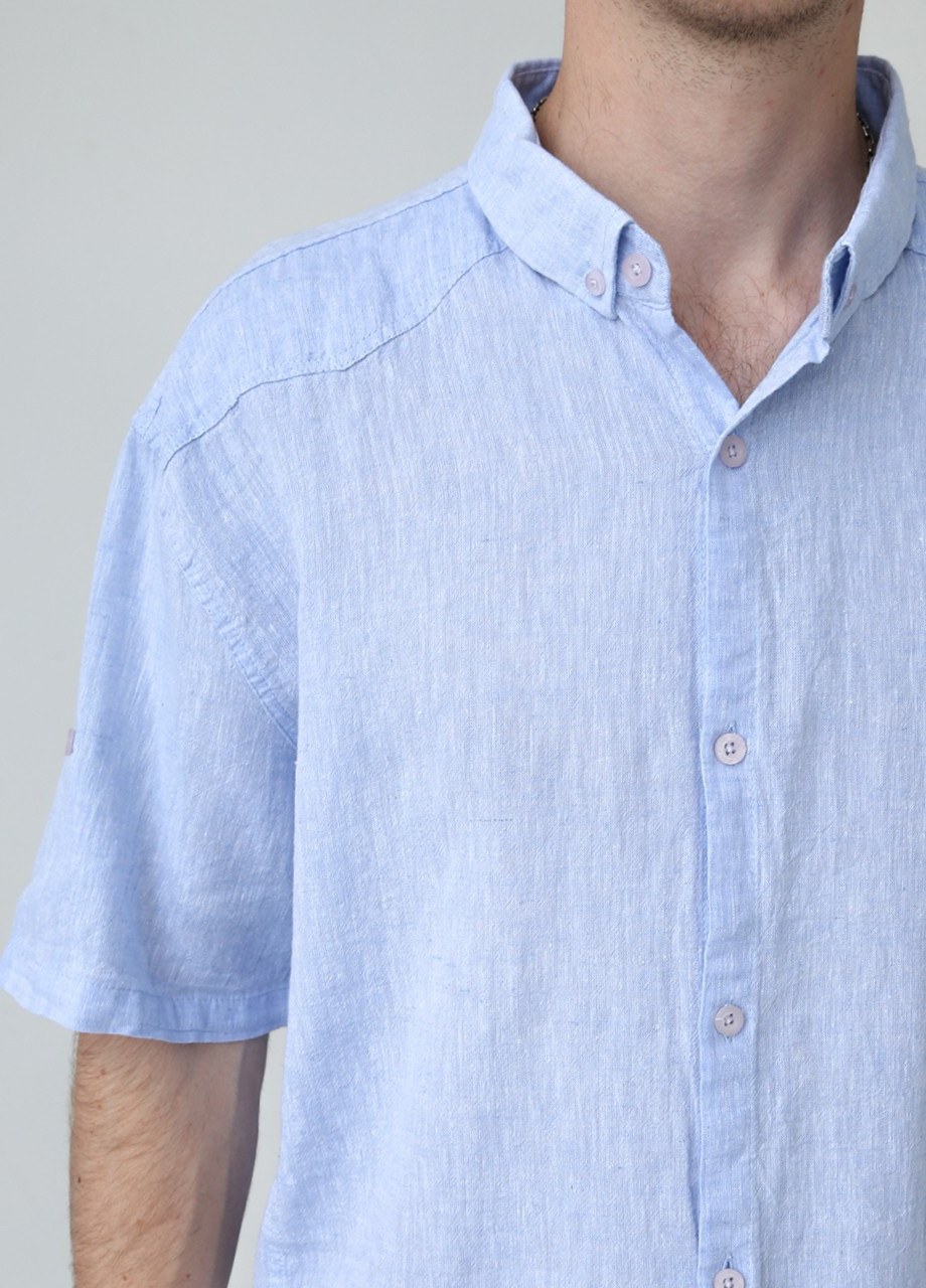 Голубой кэжуал рубашка Jean Piere