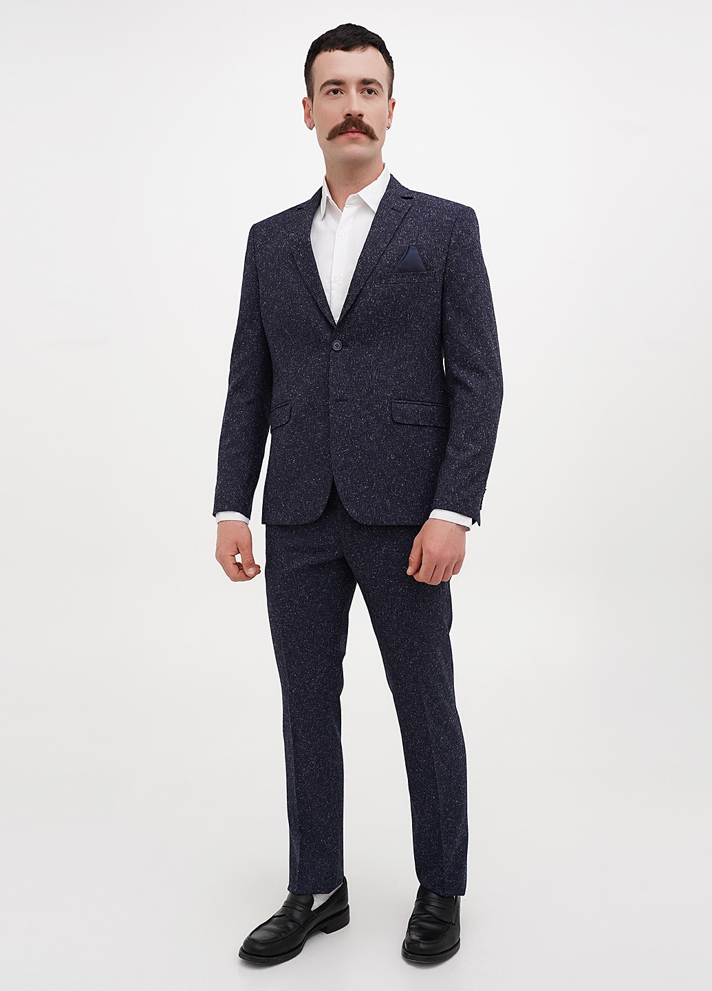 Синий демисезонный костюм (пиджак, брюки) брючный Federico Cavallini