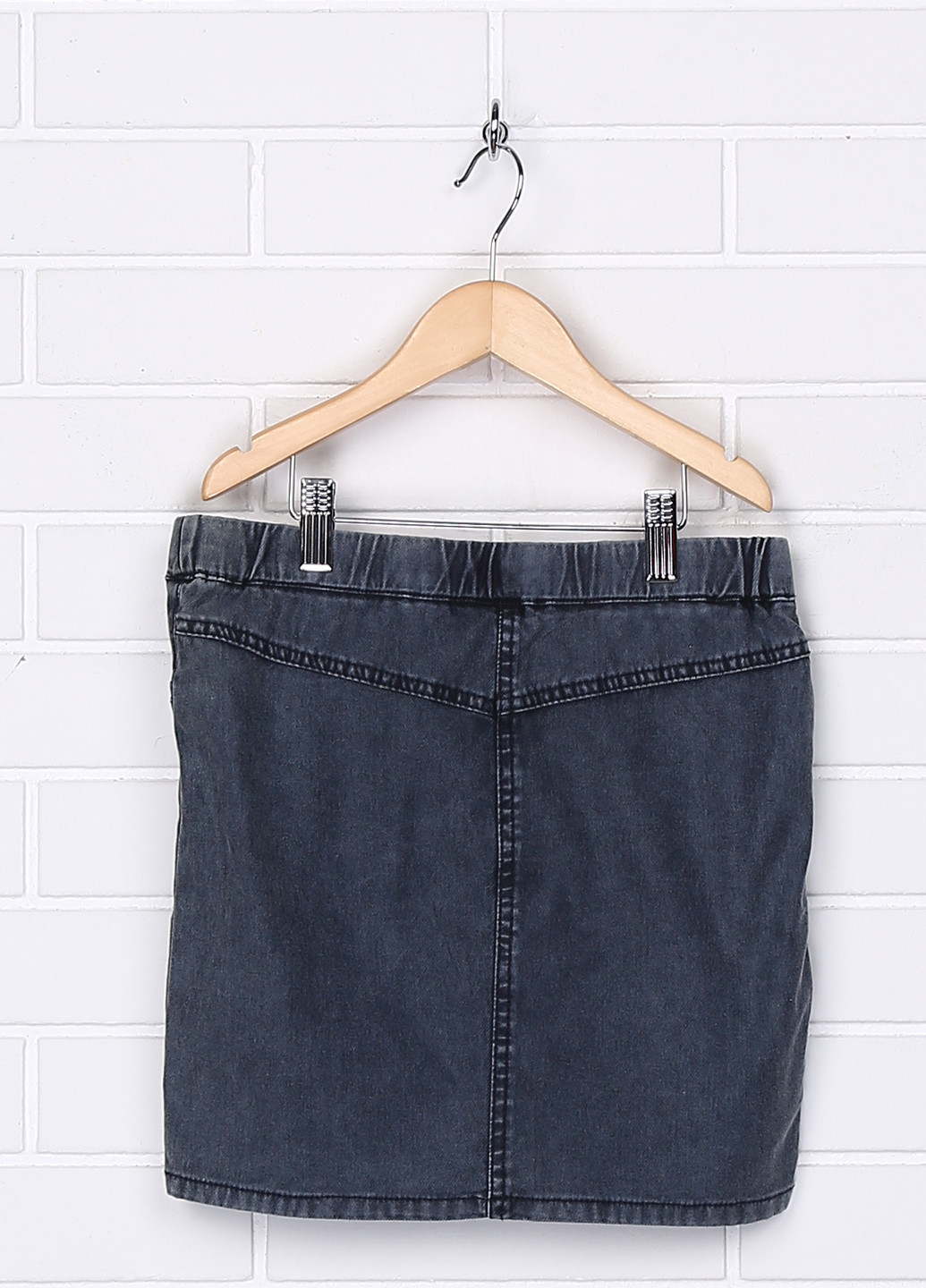 Серо-синяя джинсовая однотонная юбка S.Oliver карандаш