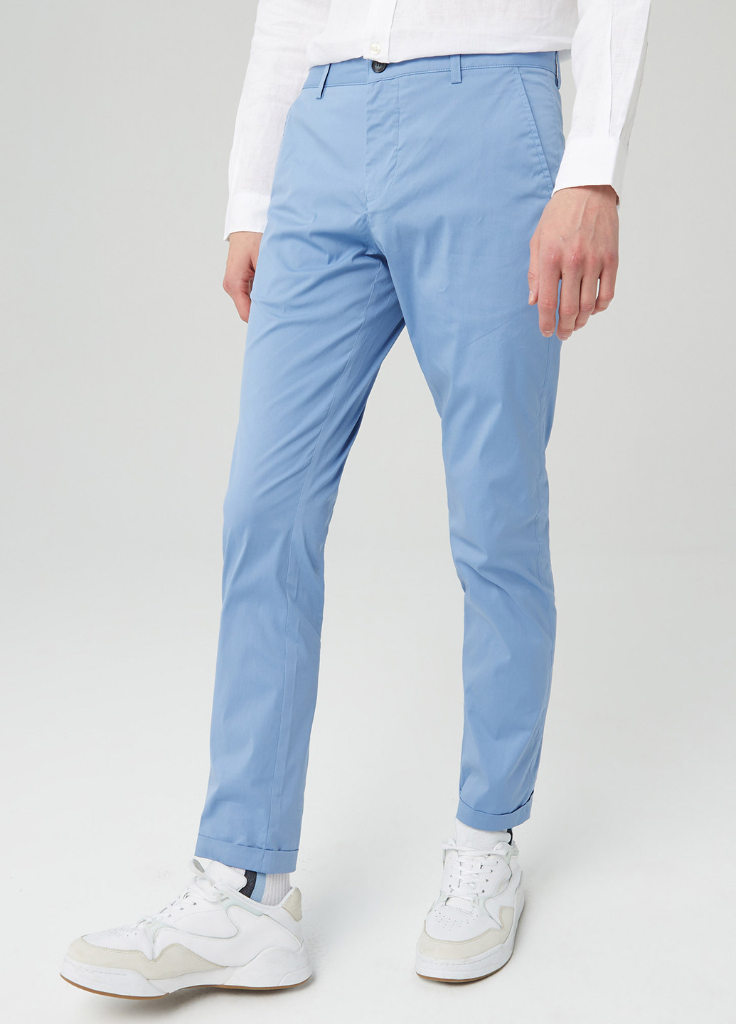 Голубые кэжуал демисезонные чиносы брюки Lacoste