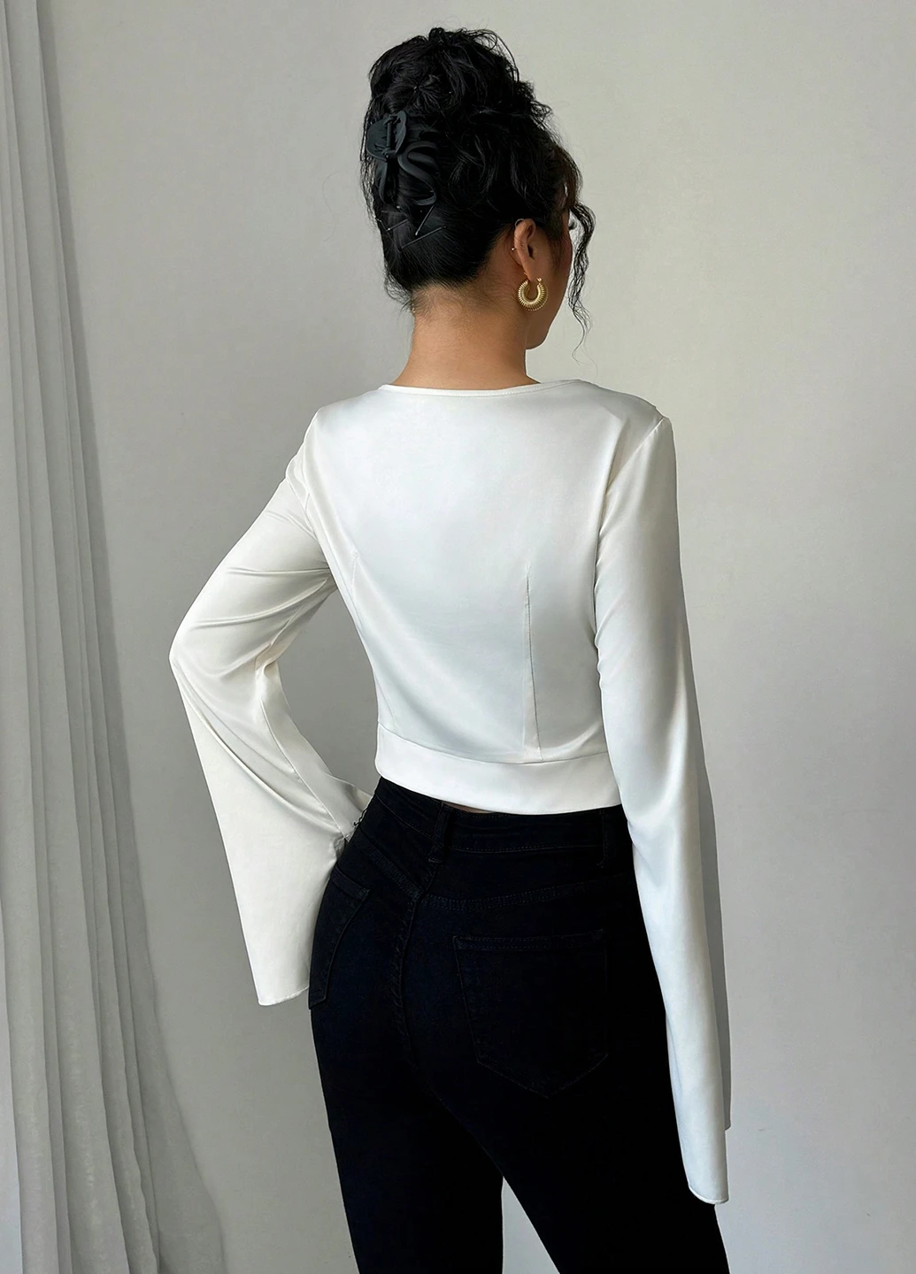 Кремовая блуза SHEIN